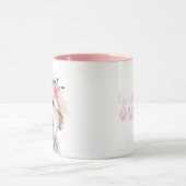 Mug Portrait de fleurs roses de Goldendoodle (Centre)