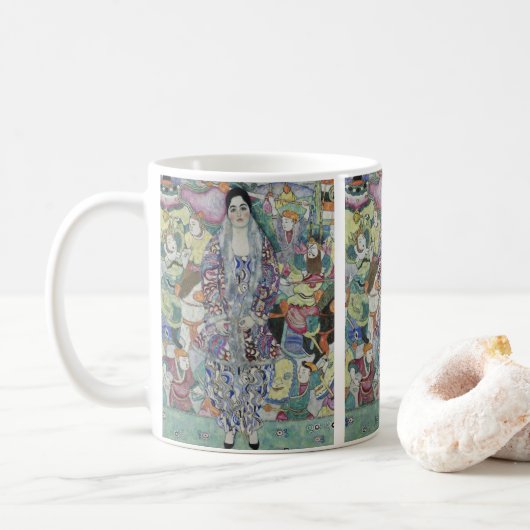 Mug Portrait de Friederike Maria Beer par Gustav Klimt (Avec donut)