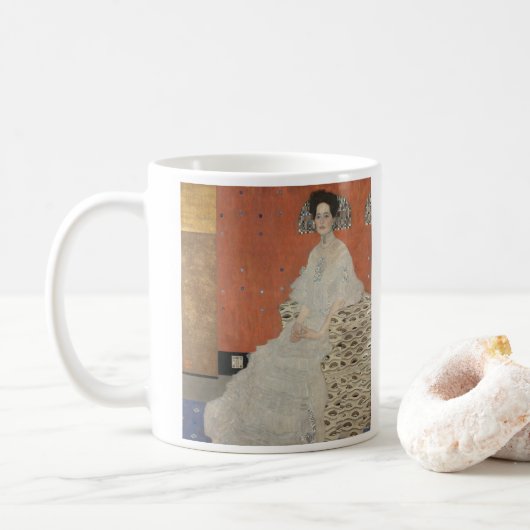 Mug Portrait de Fritza Riedler par Gustav Klimt (Avec donut)
