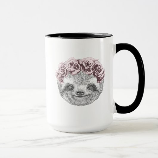 Mug Portrait de guirlande principale florale de la (Droite)