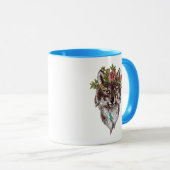 Mug Portrait de halo de loup de style de Boho (Devant droit)