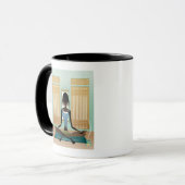 Mug Portrait de jeune femme faisant le yoga (Devant gauche)