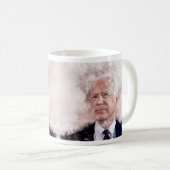 Mug Portrait de Joe Biden en aquarelle (Devant droit)