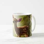 Mug Portrait de la faune de cerf de bébé personnalisé (Devant droit)
