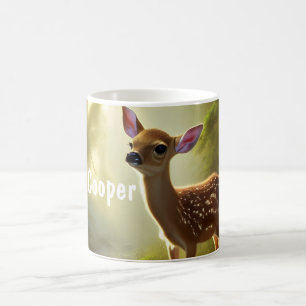 Mug Portrait de la faune de cerf de bébé personnalisé