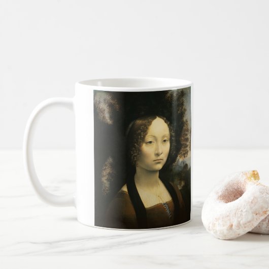 Mug Portrait de Léonard de Vinci de Ginevra Benci (Avec donut)