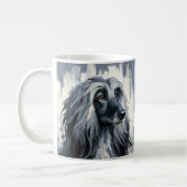 Mug Portrait de Lévrier Afghan Gris (Gauche)