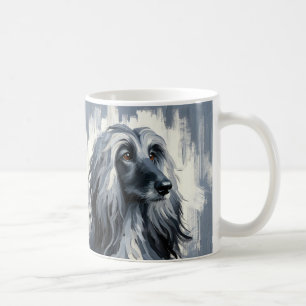 Mug Portrait de Lévrier Afghan Gris