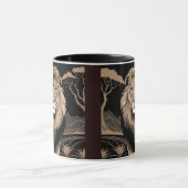 Mug Portrait de lion vintage (Centre)