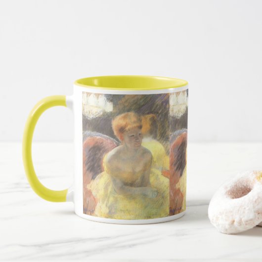 Mug Portrait de Lydia à l'Opéra par Mary Cassatt (Avec donut)