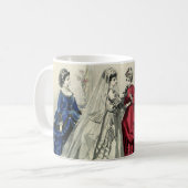 Mug Portrait de mariage victorien antique de la mariée (Devant gauche)