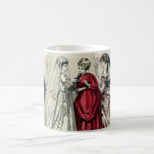 Mug Portrait de mariage victorien antique de la mariée (Centre)