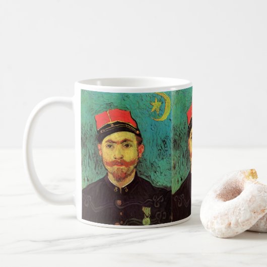 Mug Portrait de Milliet, L'Amant de Vincent van Gogh (Avec donut)