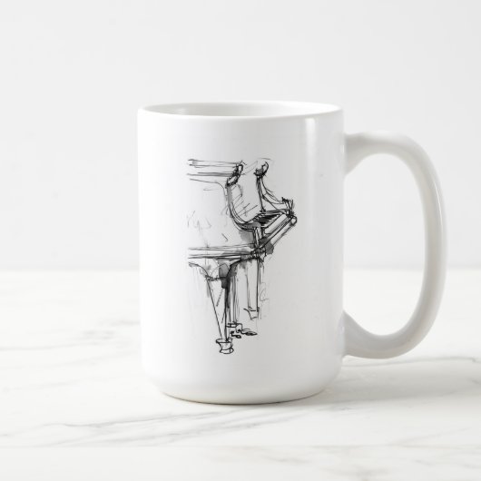 Mug Portrait de piano Abstrait (Droite)
