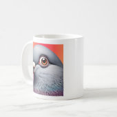 Mug Portrait de pigeon. (Devant gauche)