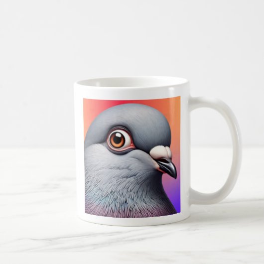 Mug Portrait de pigeon. (Droite)