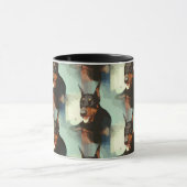 Mug Portrait de Pinscher de dobermann (Centre)