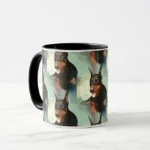 Mug Portrait de Pinscher de dobermann (Devant gauche)