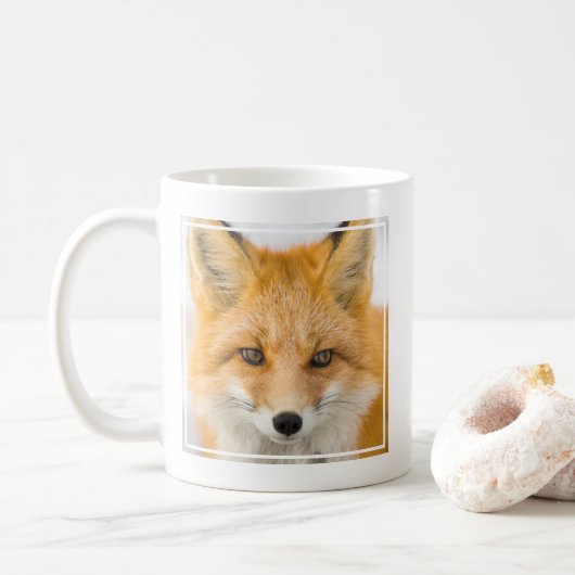 Mug Portrait de renard roux (Avec donut)