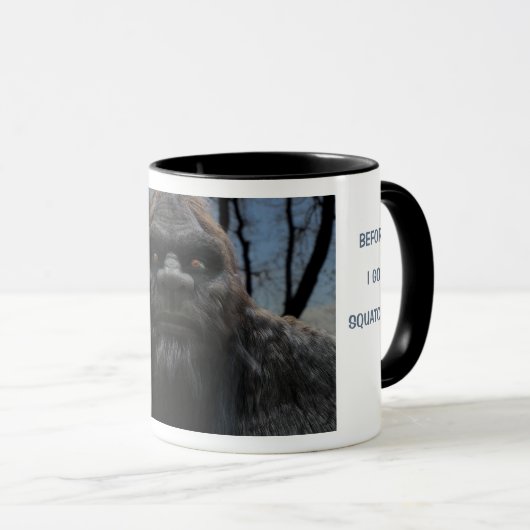 MUG PORTRAIT DE SASQUATCH BIGFOOT (Devant droit)