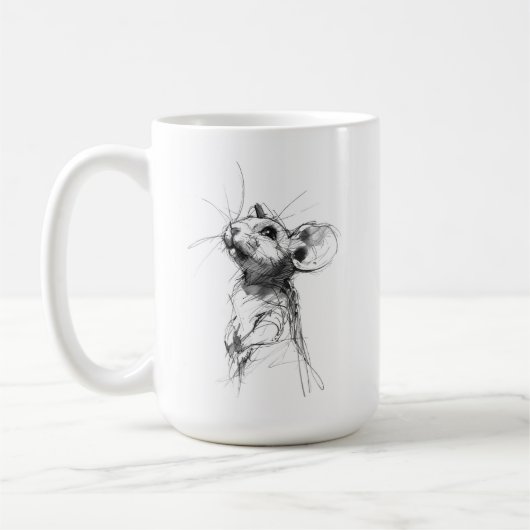 Mug Portrait de souris mûre (Gauche)