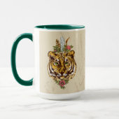 Mug Portrait de style de Boho de tigre (Gauche)