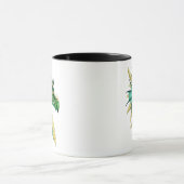 Mug Portrait de tête de dragon vert émeraude Fantastiq (Centre)