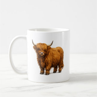 Mug Portrait de vache Highland hirsute