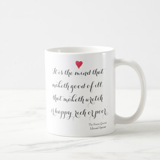 Mug Portrait d'Edmund Spenser et citation (Droite)