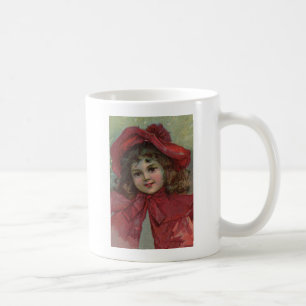 Mug Portrait d'enfant victorien de Noël avec un chapea