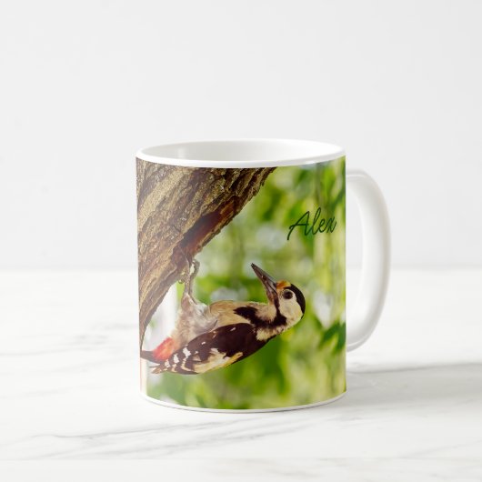 Mug Portrait d'oiseau Pic épeiche (Devant droit)