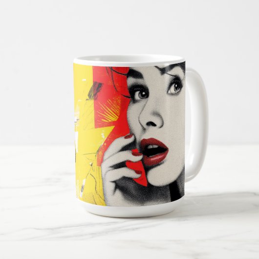 Mug Portrait double art pop (Devant droit)