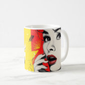 Mug Portrait double d'art pop (Devant droit)