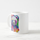 Mug Portrait d'ours coloré (Devant gauche)