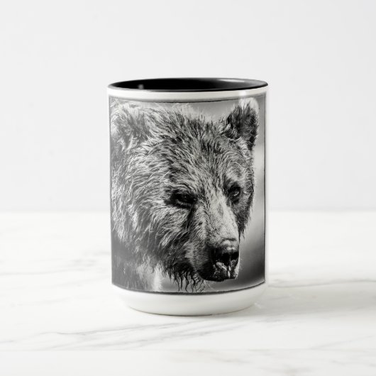 Mug Portrait d'ours grizzli (Centre)