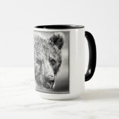Mug Portrait d'ours grizzli (Devant droit)