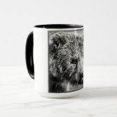 Mug Portrait d'ours grizzli (Devant gauche)