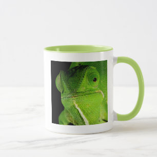 Mug Portrait Du Chameleon À Cou-Volant