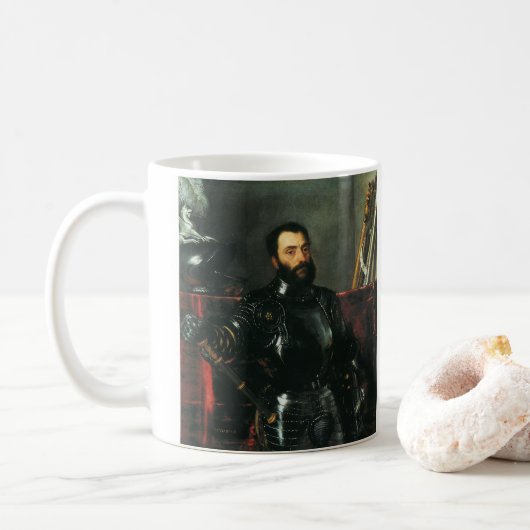 Mug Portrait du duc d'Urbino par Titien (Avec donut)