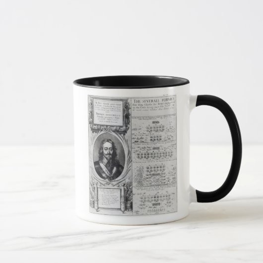 Mug Portrait du Roi Charles ' avec des diagrammes (Droite)