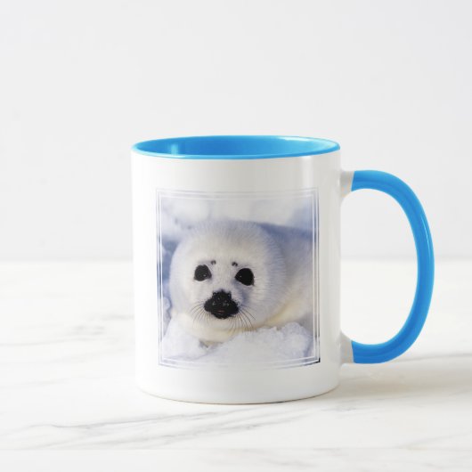 Mug Portrait d'un bébé phoque à harpe (Droite)