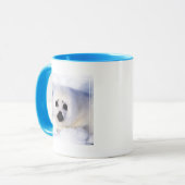 Mug Portrait d'un bébé phoque à harpe (Devant gauche)