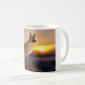 Mug Portrait d'un chien berger allemand ou alsacien (Devant droit)