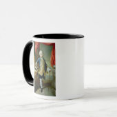 Mug Portrait d'un garçon avec l'épagneul d'animal (Devant gauche)