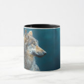 Mug Portrait d'un loup gris (Centre)