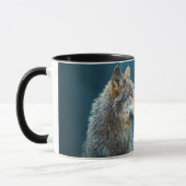 Mug Portrait d'un loup gris (Gauche)
