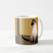 Mug Portrait d'un point de phoque Chat siamois (Devant droit)