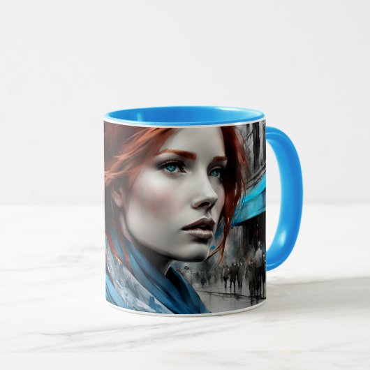 Mug portrait d'une femme (Devant droit)