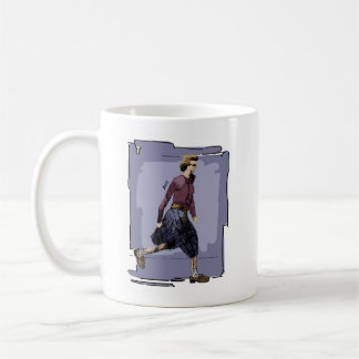 Mug Portrait d'une femme élégante marchant à mi-pas