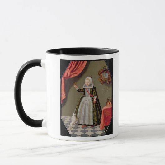 Mug Portrait d'une jeune fille avec un oiseau (Gauche)